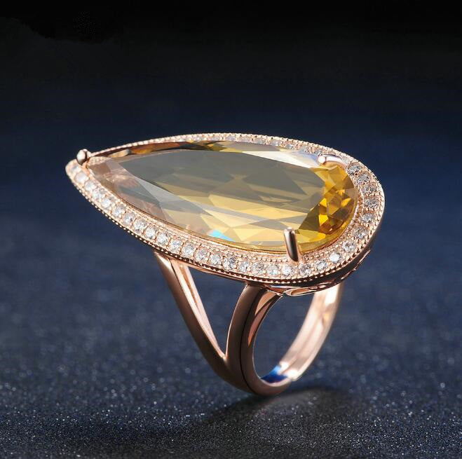 Natural citrine stone luxury