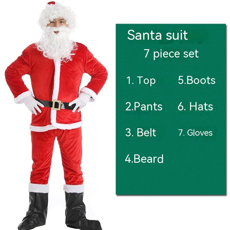 Christmas Costume Men's And Women's Clothing Full Set
