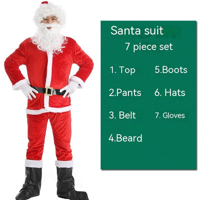 Christmas Costume Men's And Women's Clothing Full Set