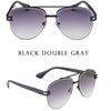 Fashion Women Retro Round Frame Frog Sunglasses