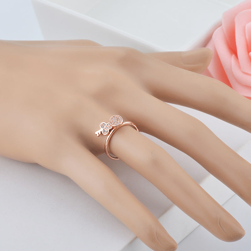 Creative Couple Key Diamond Ring