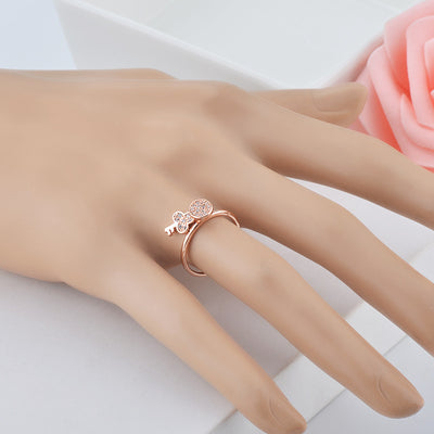 Creative Couple Key Diamond Ring