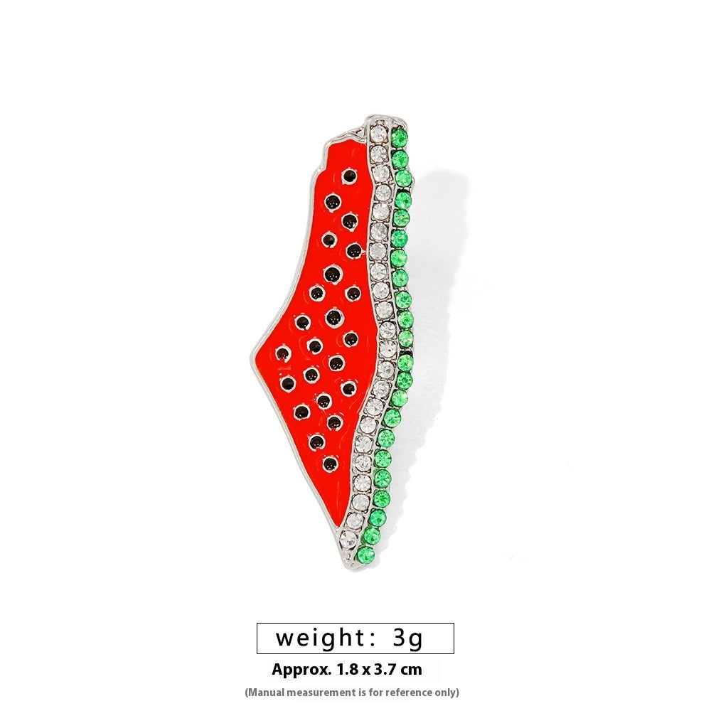Free Palestine Flag Brooch Gold Badge Clothes Accessories Pin
