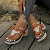 Plus Size Flip-toe Wedge Sandals