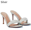 Plus Size One-line Round Head Woman High-heeled Shoes