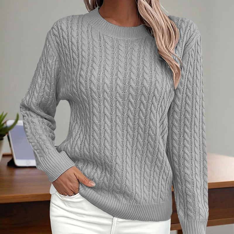 Womens Textured Long Sleeve Sweater