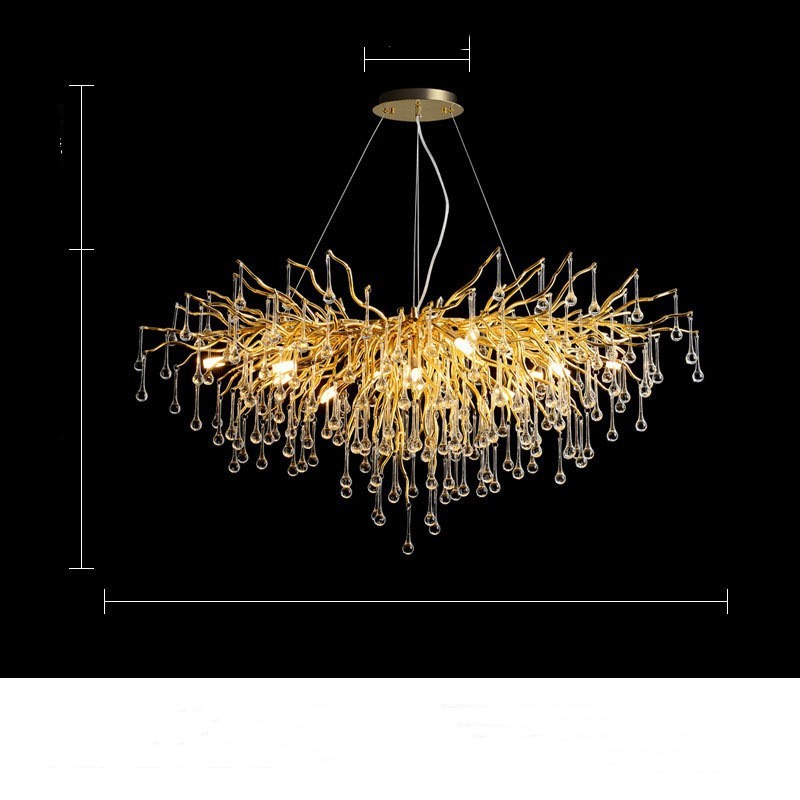 Luxury Chandelier Water Drop Crystal Lamp