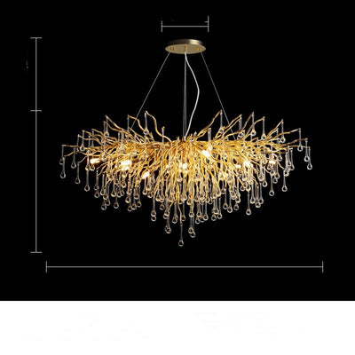 Luxury Chandelier Water Drop Crystal Lamp