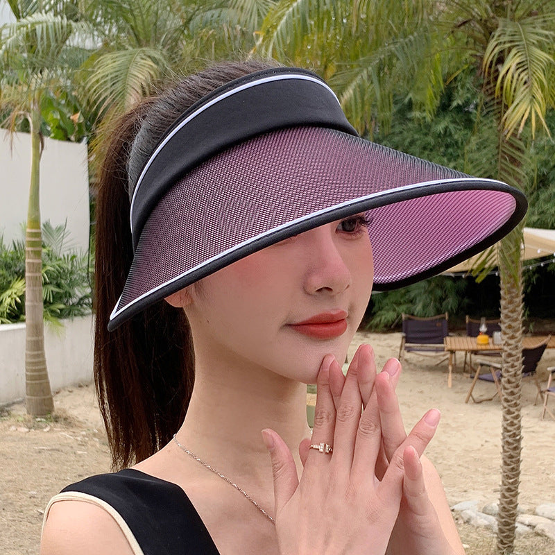 Brim Fan Sun Bonnet Woman Charging