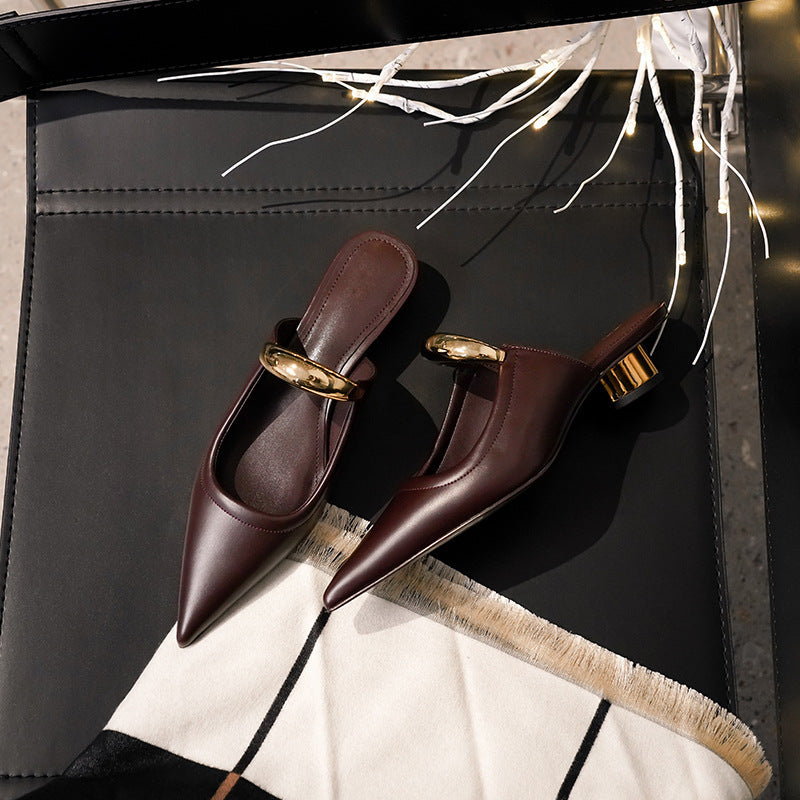 Pointed-toe Slippers Women