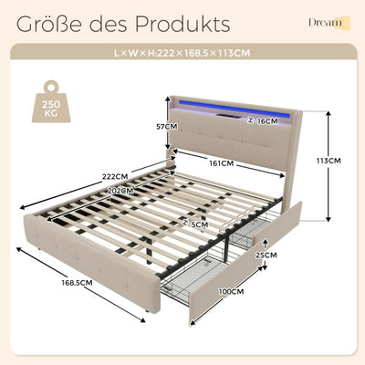 Holzlattenrost Gepolstertes Bett