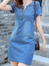 Mid-length Denim Dress