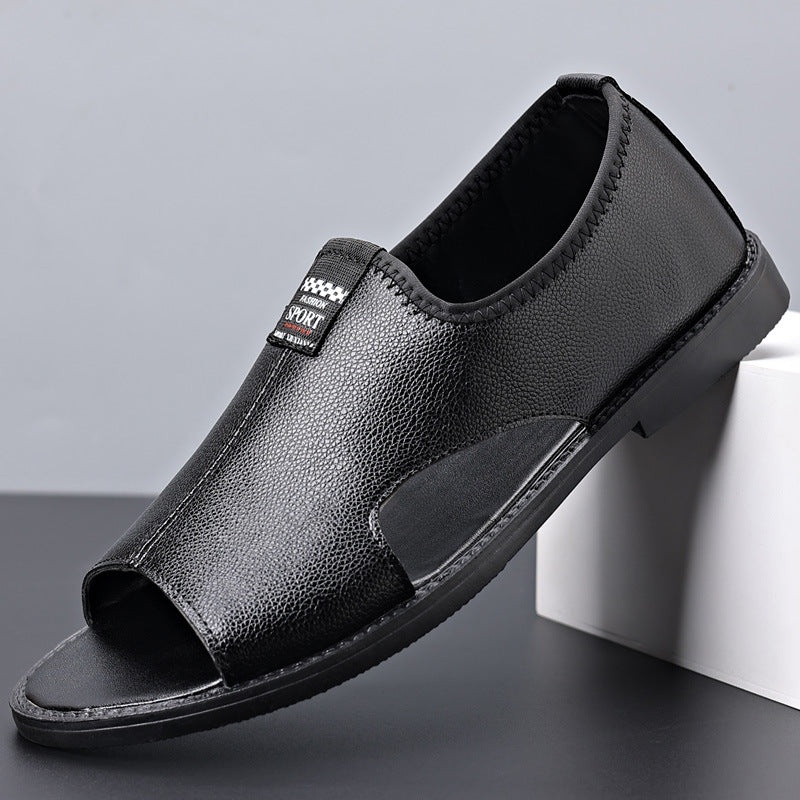Roman Casual Sandals Soft Leather Non-slip Men
