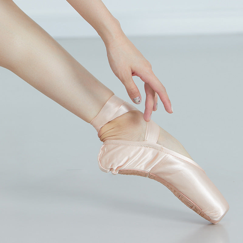 Lace-up Ballet Shoes Satin Leather