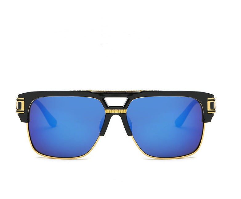 Men And Women Square Retro Colorful Reflective Sunglasses