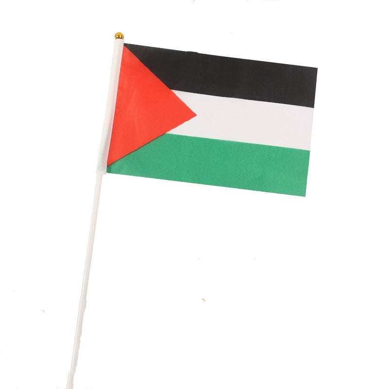 14 21cm Palestine Hand Signal Flag With Rod