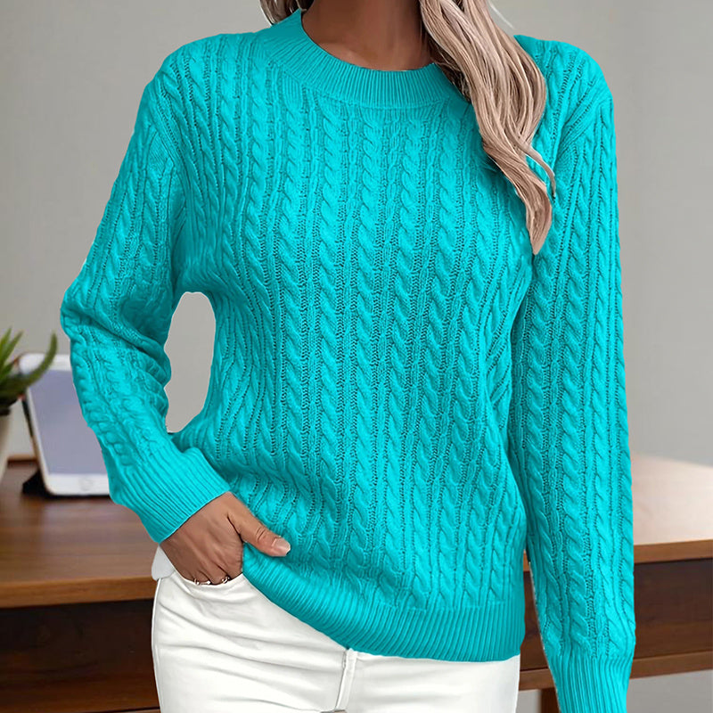 Womens Textured Long Sleeve Sweater