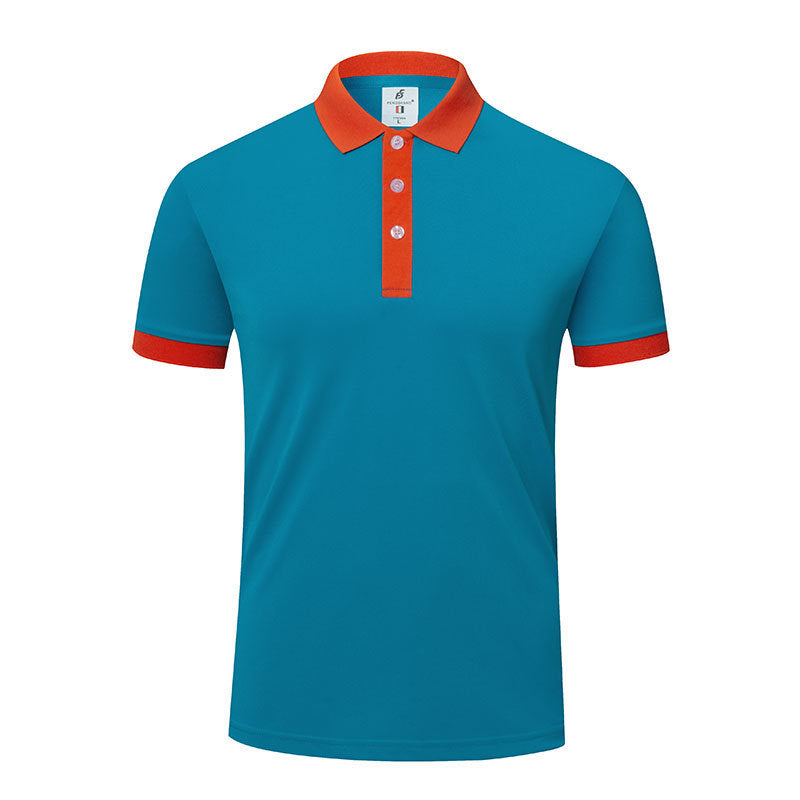 Men's And Women's Business Work Clothes Lapel T-shirt