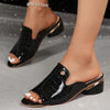 New Chunky Heel Patent Leather