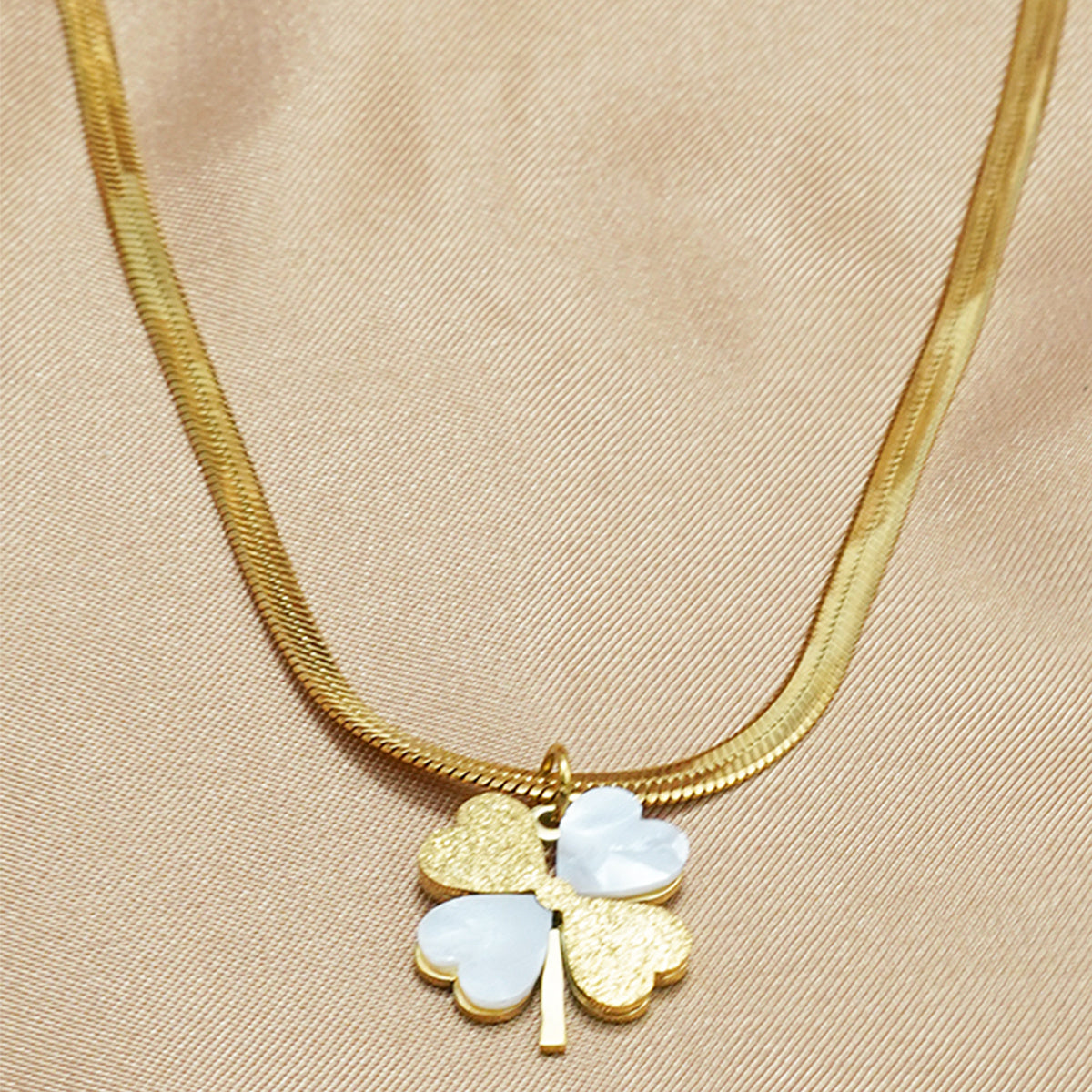 Lxalry 18K Gold Plated Double Luck Necklace