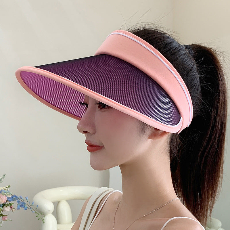 Brim Fan Sun Bonnet Woman Charging