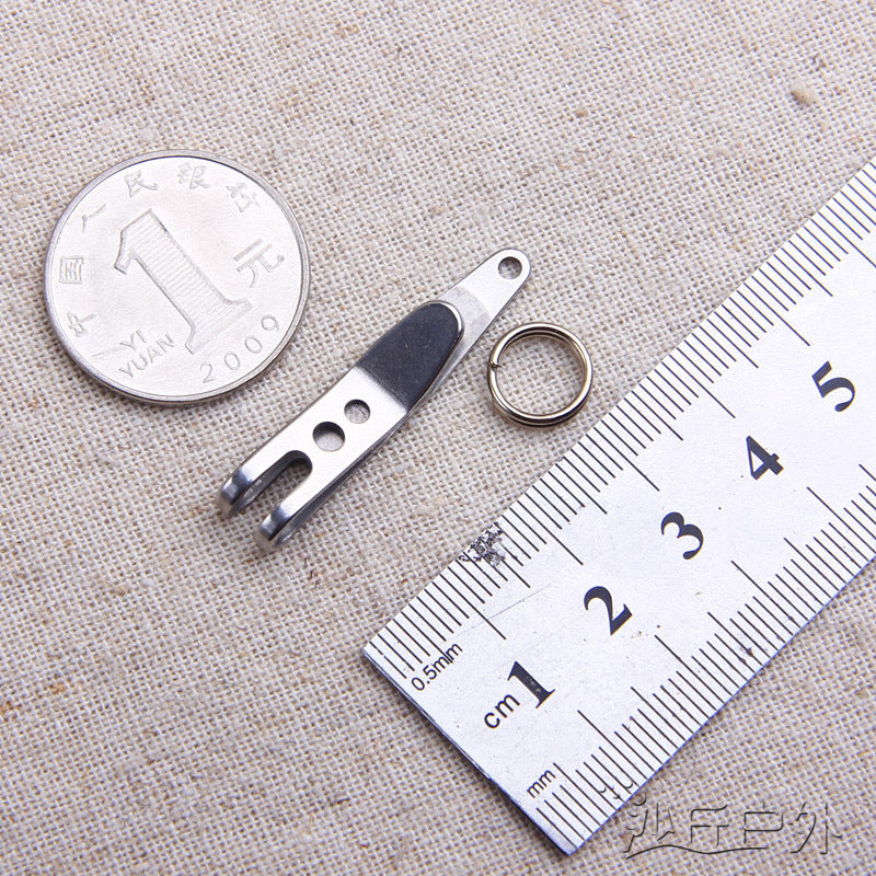 Pocket Steel Clip Tool Key Chain