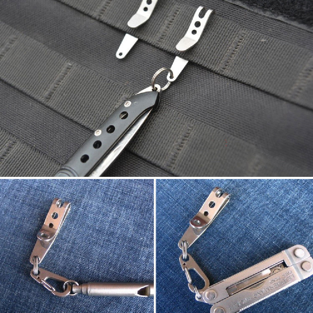 Pocket Steel Clip Tool Key Chain