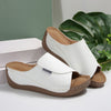 Simple Stylish Peep Toe Wedge Slippers