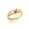 Niche Retro Blue Big Zircon Trendy Personality Ring