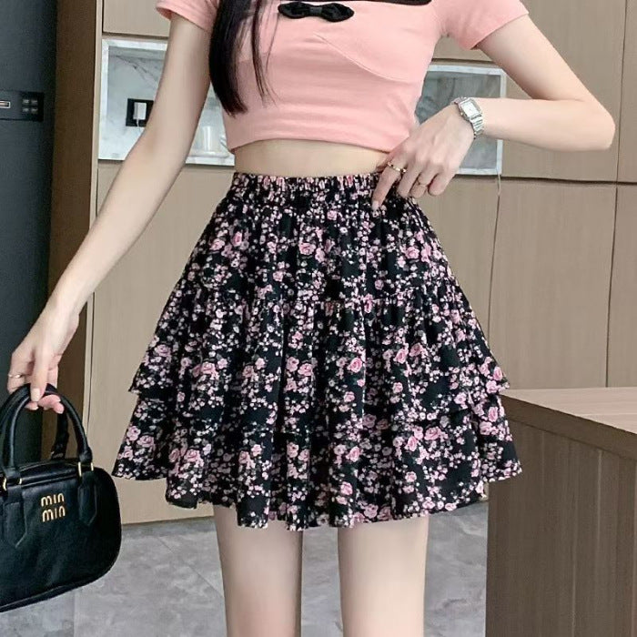 Floral A- Line Skirt