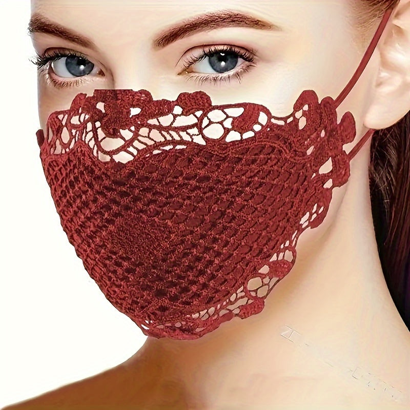 6 Pcs Sexy Lace Face Mask For Women-