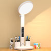 LED Clock Table Lamp USB Chargeable Dimmable Desk Lamp