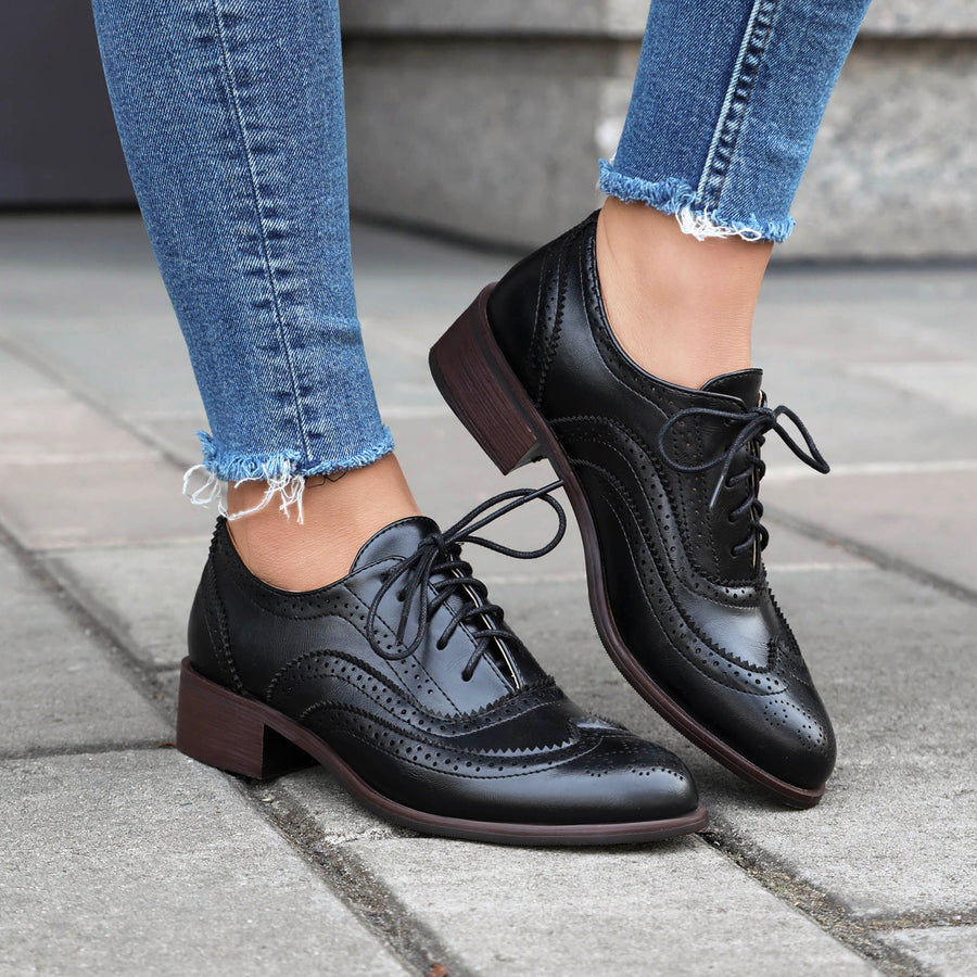 British  High-cut Lace-up Shoes