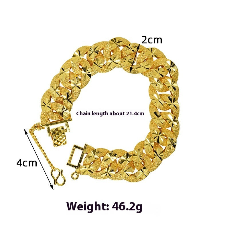 Gold Carven Design Starry Bracelet