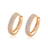 Retro High Sense Three-row Drill Wide Face Ear Clip