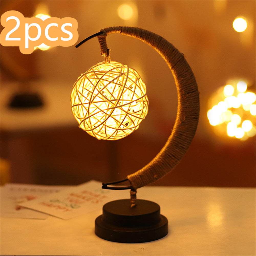 Led Moon Light Wrought Iron Ornament