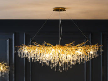 Luxury Chandelier Water Drop Crystal Lamp