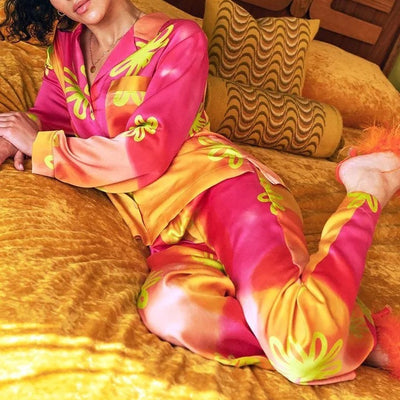 3D Digital Printing Long Sleeve Trousers Suit