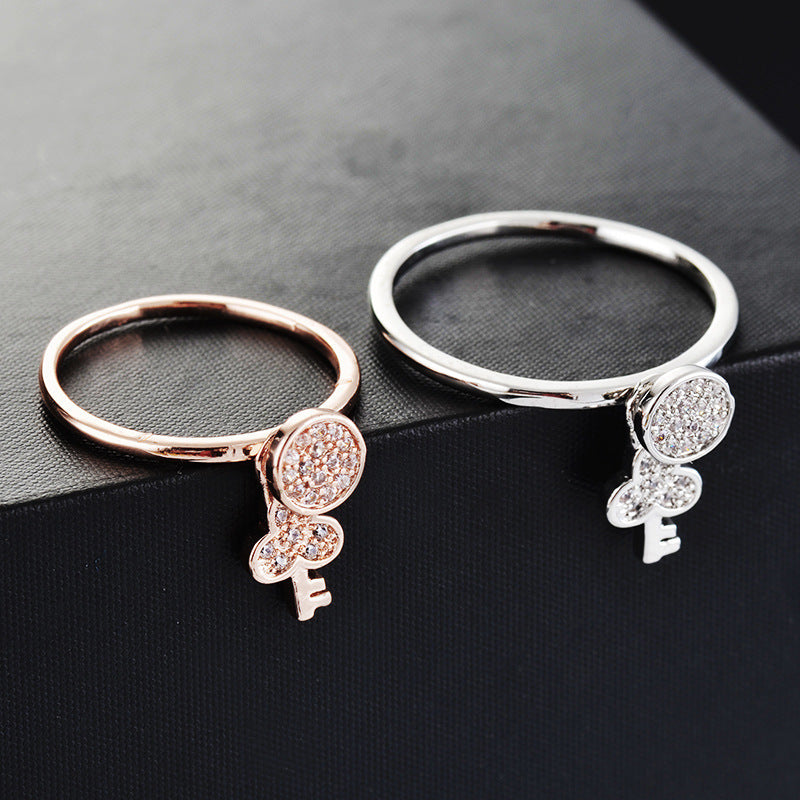 Creative Couple Key Diamond Ring