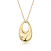 Evening Love - A Fashionable And Trendy Diamond Pendant Necklace Set With Moissanite S925 Sterling Silver And Gold Plating
