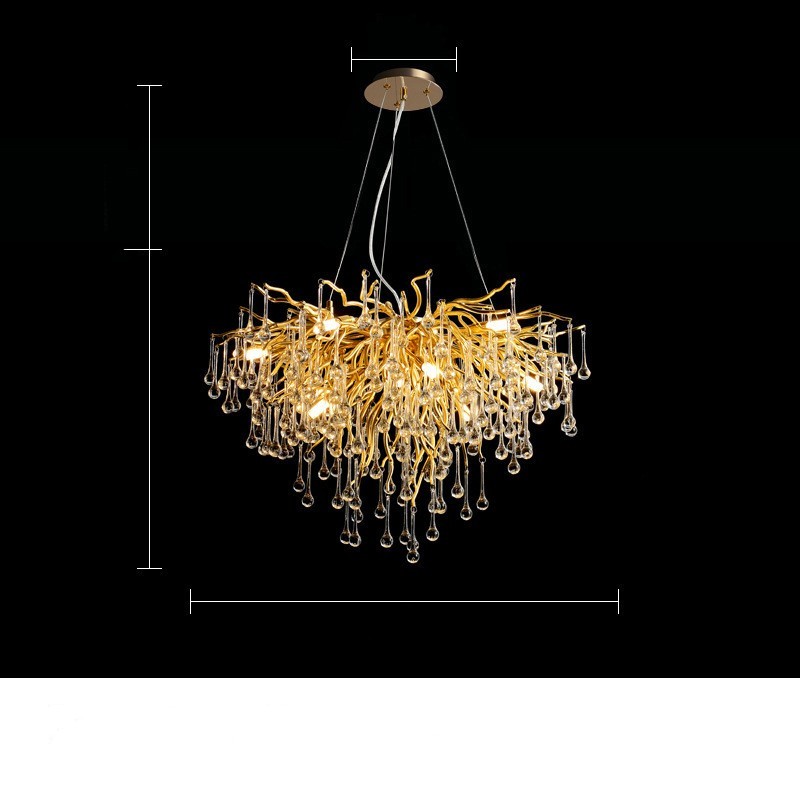Luxury Chandelier Water Drop Crystal Lamp