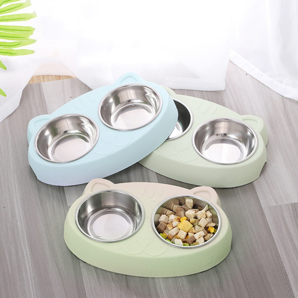 Stainless Steel Double Pet Food Bowl