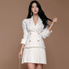 White pleated skirt
