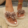 Square Heel Peep-toe Slippers