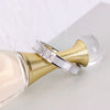 Fashion three diamond inlaid shell ring