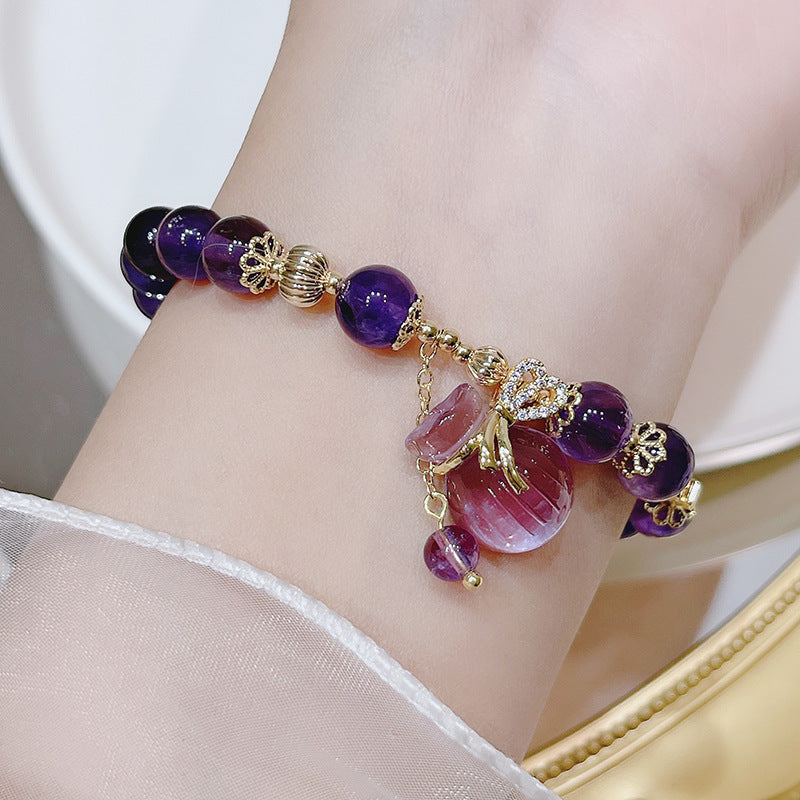 Fashion Amethyst Bracelet Retro National Style