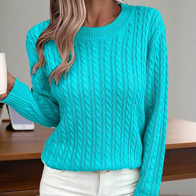 Womens Textured Long Sleeve Sweater