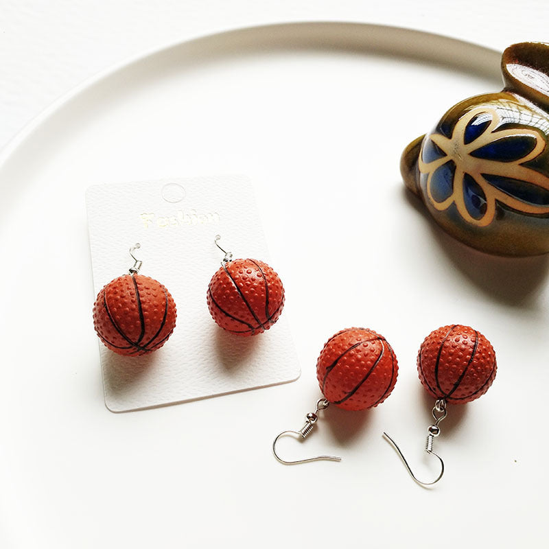 Fashion Sports Style Basketball Earrings