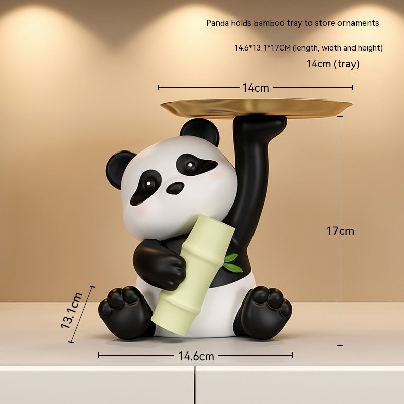 Panda Home Entrance Cabinet Key Storage Ornaments