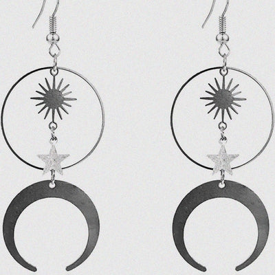 Bohemian Sun And Moon Earrings For Women